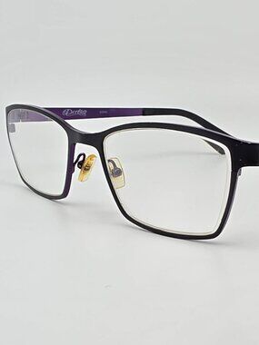Dereon Dov52 Matte Black on Matte Purple Eyeglasses Frame 54-19-140